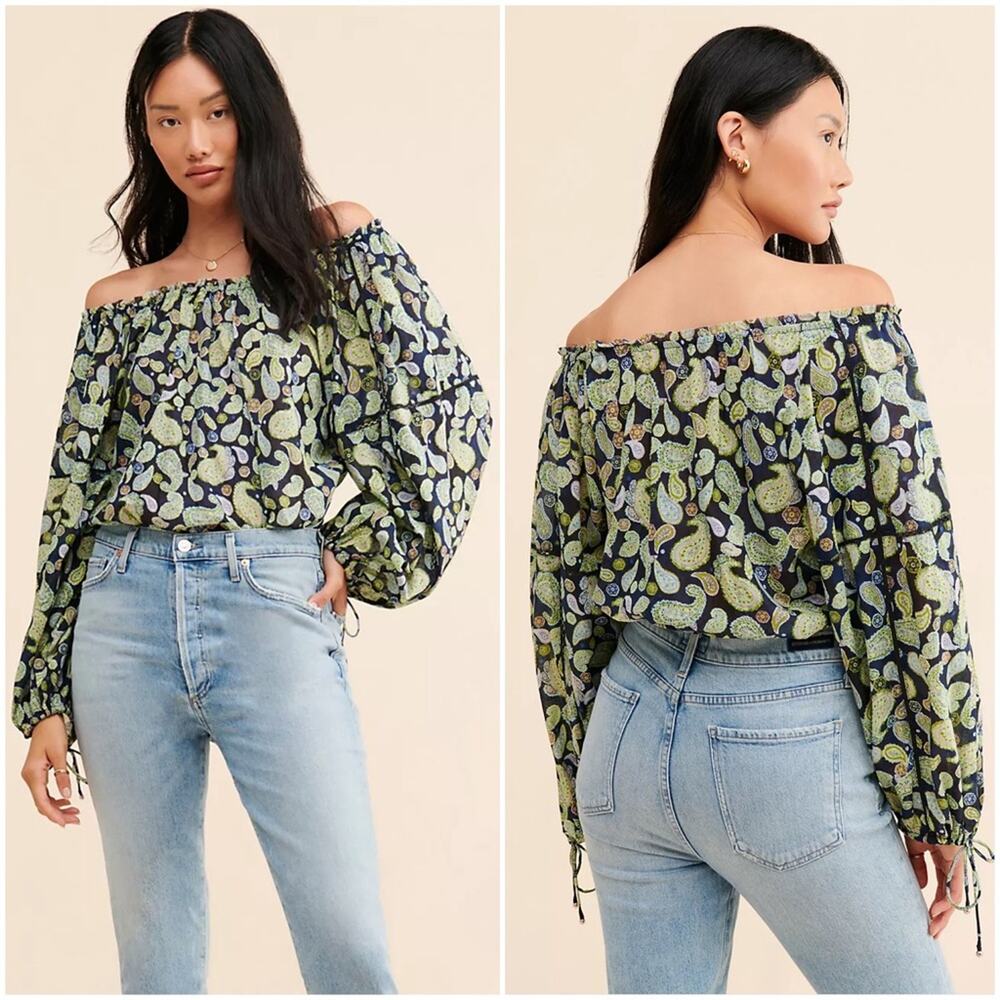 NWT Free People Sundown Paisley Bodysuit